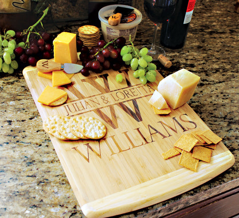 Custom Engraved Bamboo Wood Cutting Board