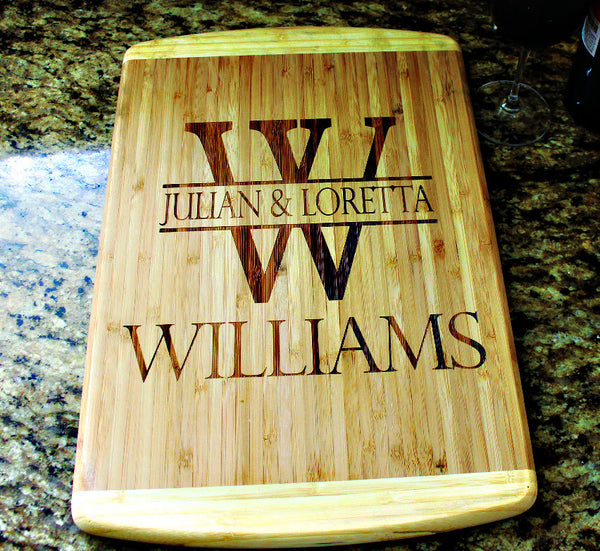 Custom Engraved Bamboo Wood Cutting Board