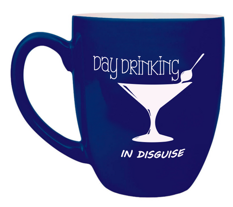 Custom Engraved Large Coffee Mug - Blue