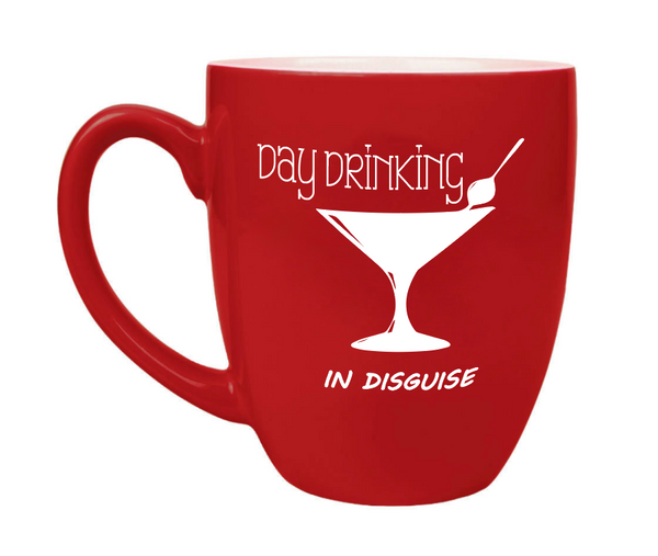 Custom Engraved Large Coffee Mug - Red